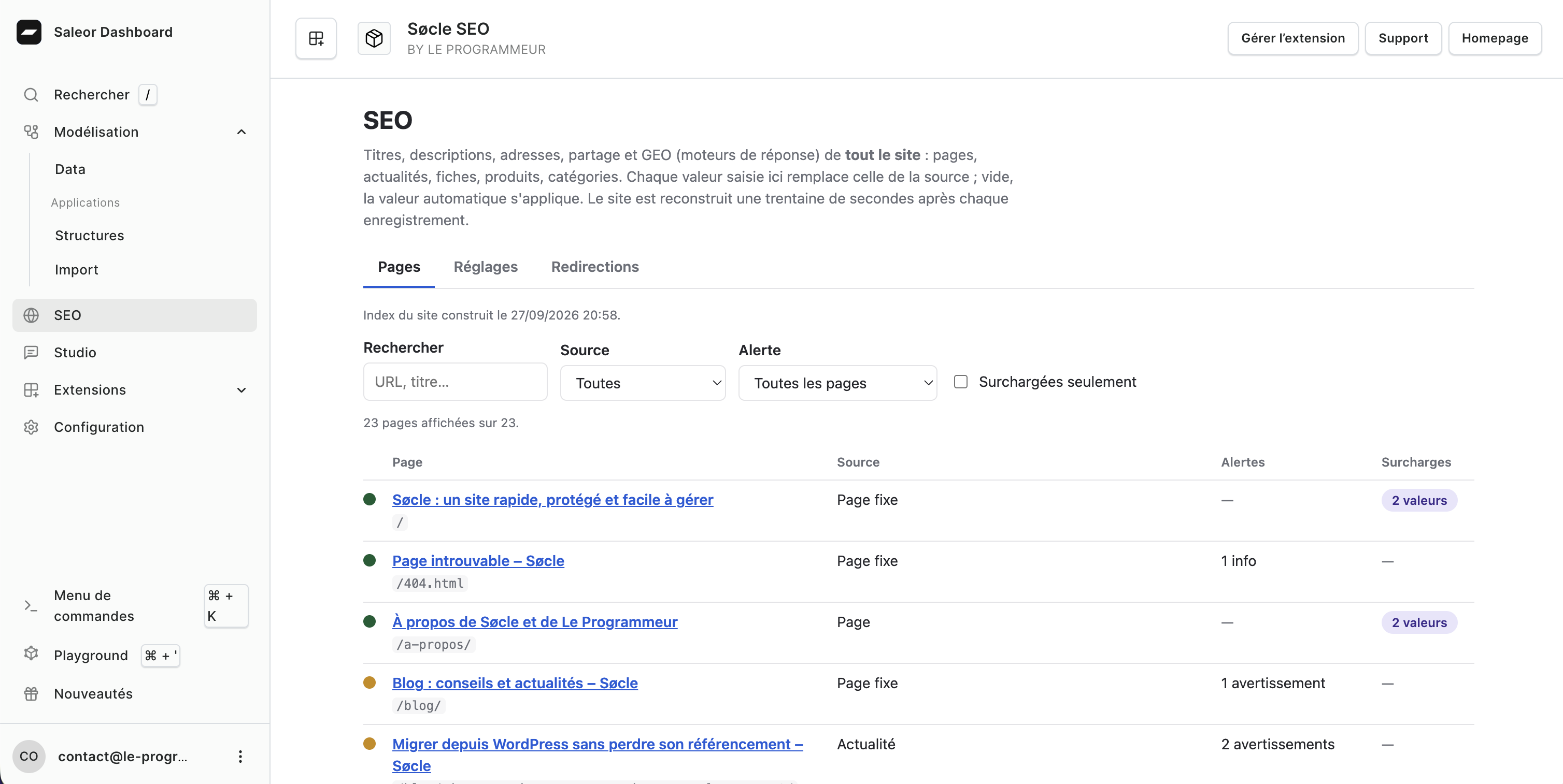 Le module SEO & GEO de Søcle